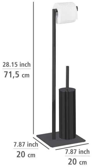 WENKO 71556800 - Set WC RECCO 20x71,5 cm nero