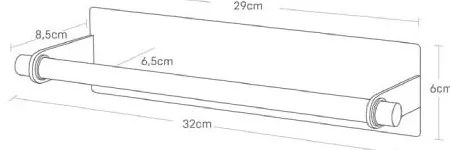 Portarotolo magnetico bianco Tosca - YAMAZAKI