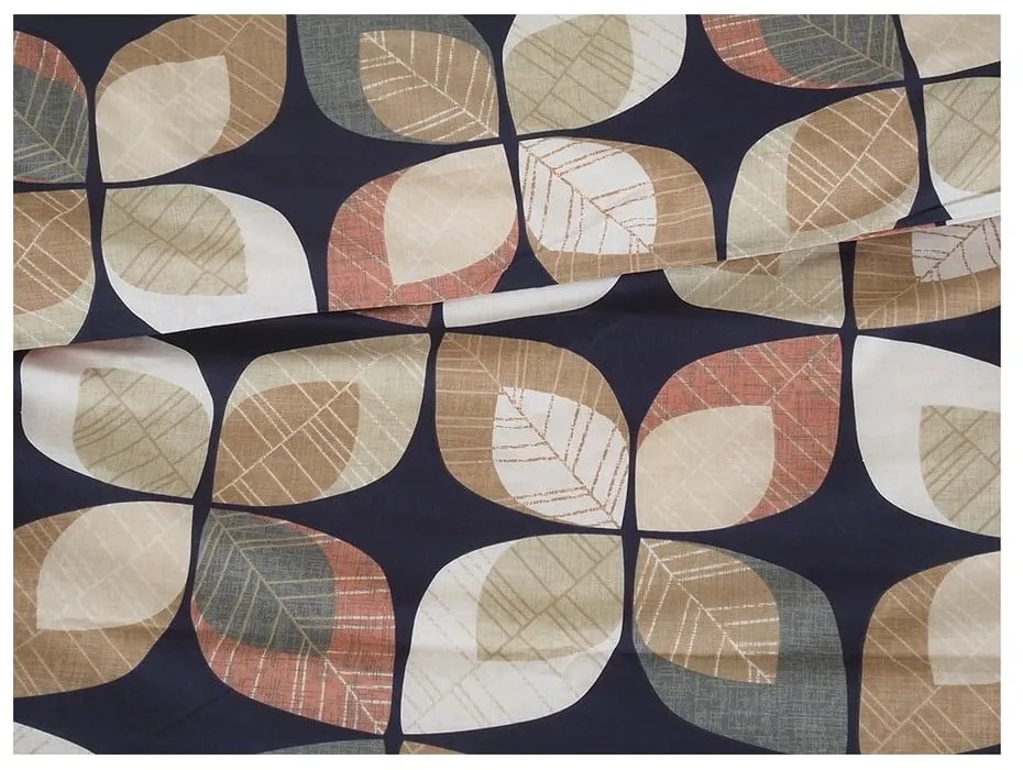 Set copripiumino e federa marrone in crêpe per letto singolo 140x200 cm Autumn Leaf – B.E.S.