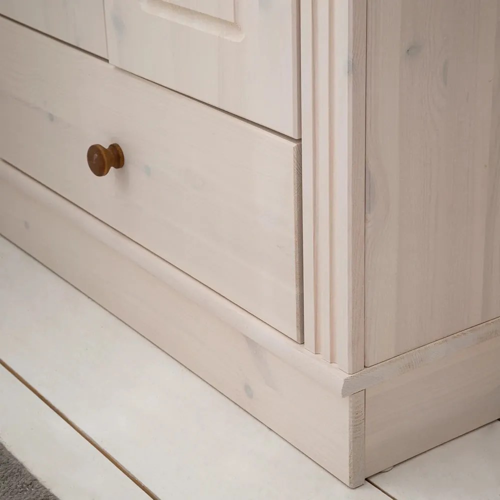 Armadio in legno di pino bianco 65x180 cm Anita - Støraa