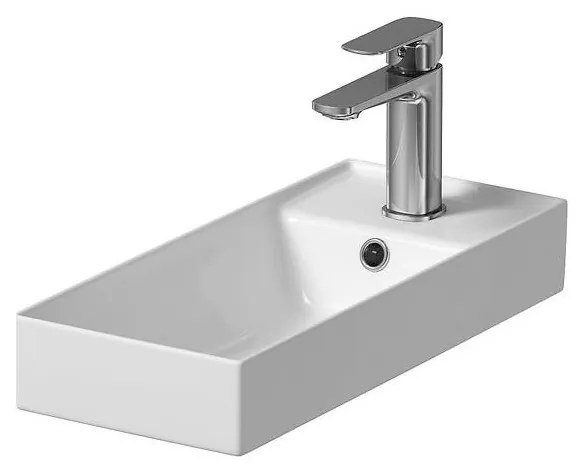 Cersanit K677-005 - Lavabo da appoggio LARGA 22x50 cm ceramica bianco lucido