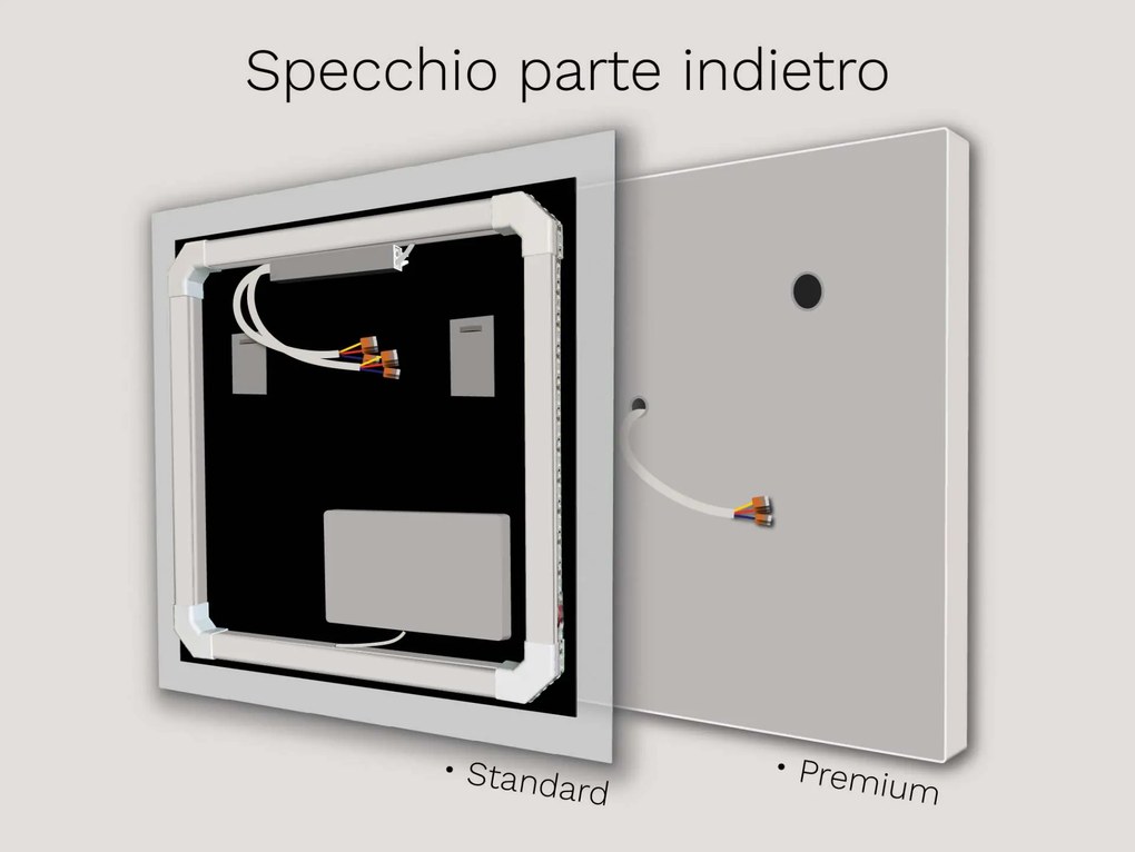 SMART specchio con luminazione M4 + SmartScreen with Google Chromecast