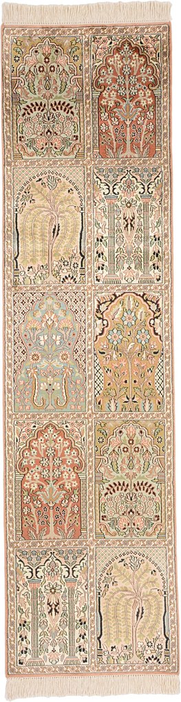 Cashmere Silk Tappeto orientale 60x240 (Indian) Annodato A Mano