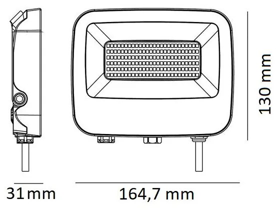 Proiettore LED 50W - 3CCT - Nero