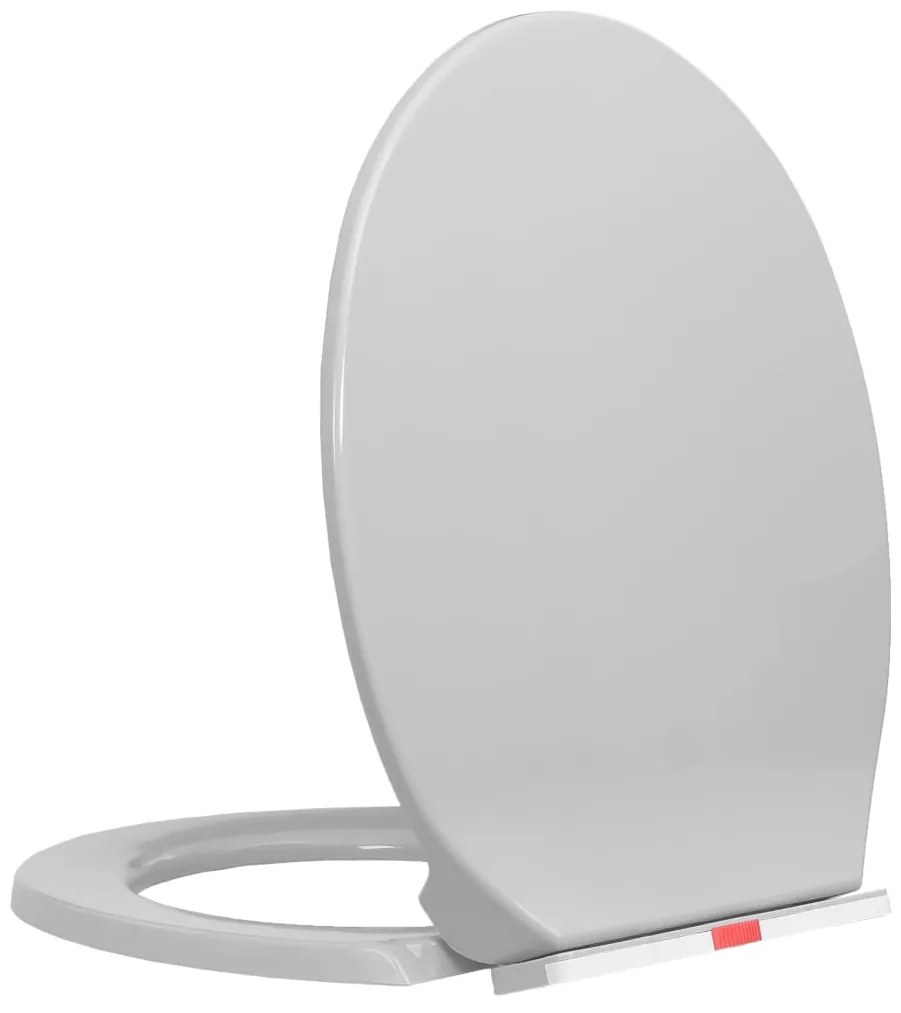 Copriwater Chiusura Ammortizzata E Sgancio Rapido Grigio Ovale /