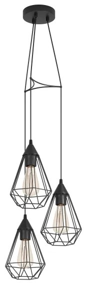 Eglo 94191 - Lampadario TARBES 3xE27/60W/230V