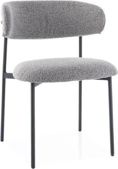 Sedia Elton grigioTap.232/nero