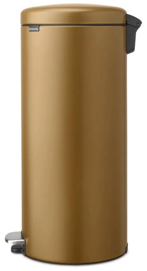 Cestino per la spazzatura color ottone in acciaio con pedale 30 l NewIcon – Brabantia