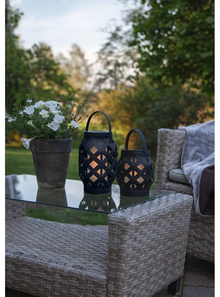 Lanterna nera Lanterna, altezza 23 cm Flame - Star Trading