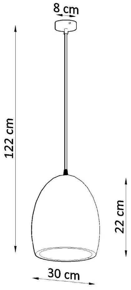Lampada a sospensione bianca con paralume in ceramica ø 30 cm Fonsie - Sollux