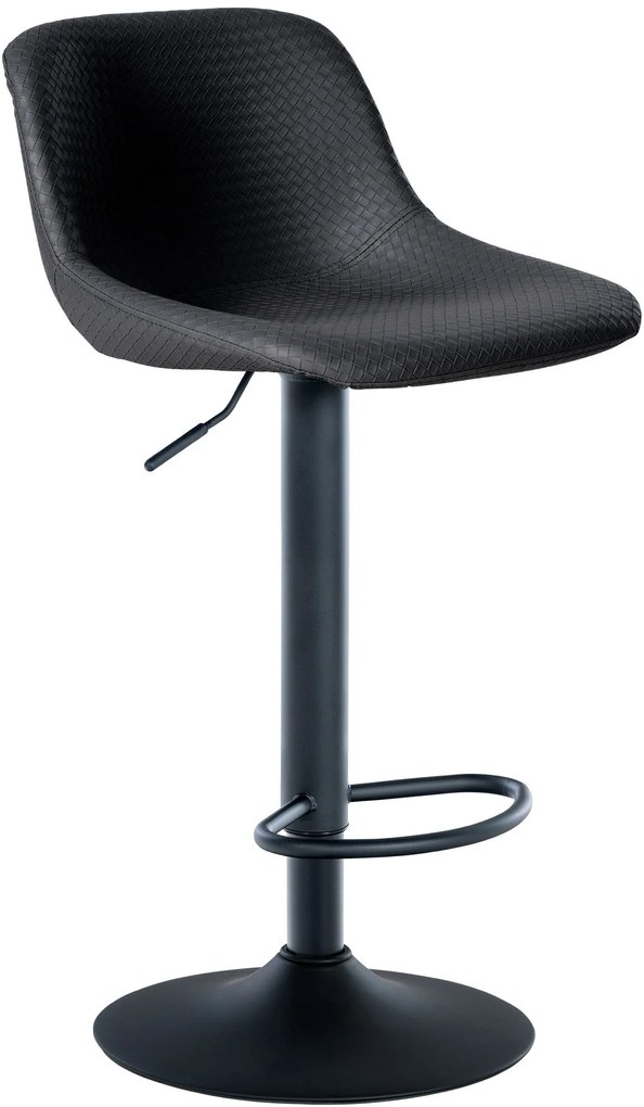 Sgabello Da Bar Regolabile Loft Con Imbottitura Comfort / Schwarz / Kunstleder