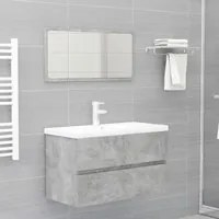 Set Mobili da Bagno Grigio Cemento in Truciolato cod mxl 63582