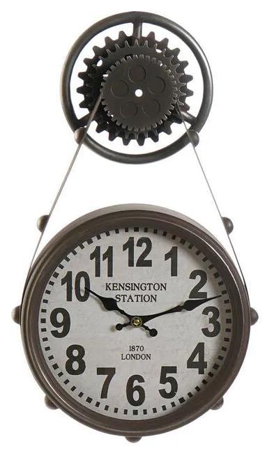 Orologio da Parete DKD Home Decor Vetro Nero Ferro (33 x 8 x 58 cm)