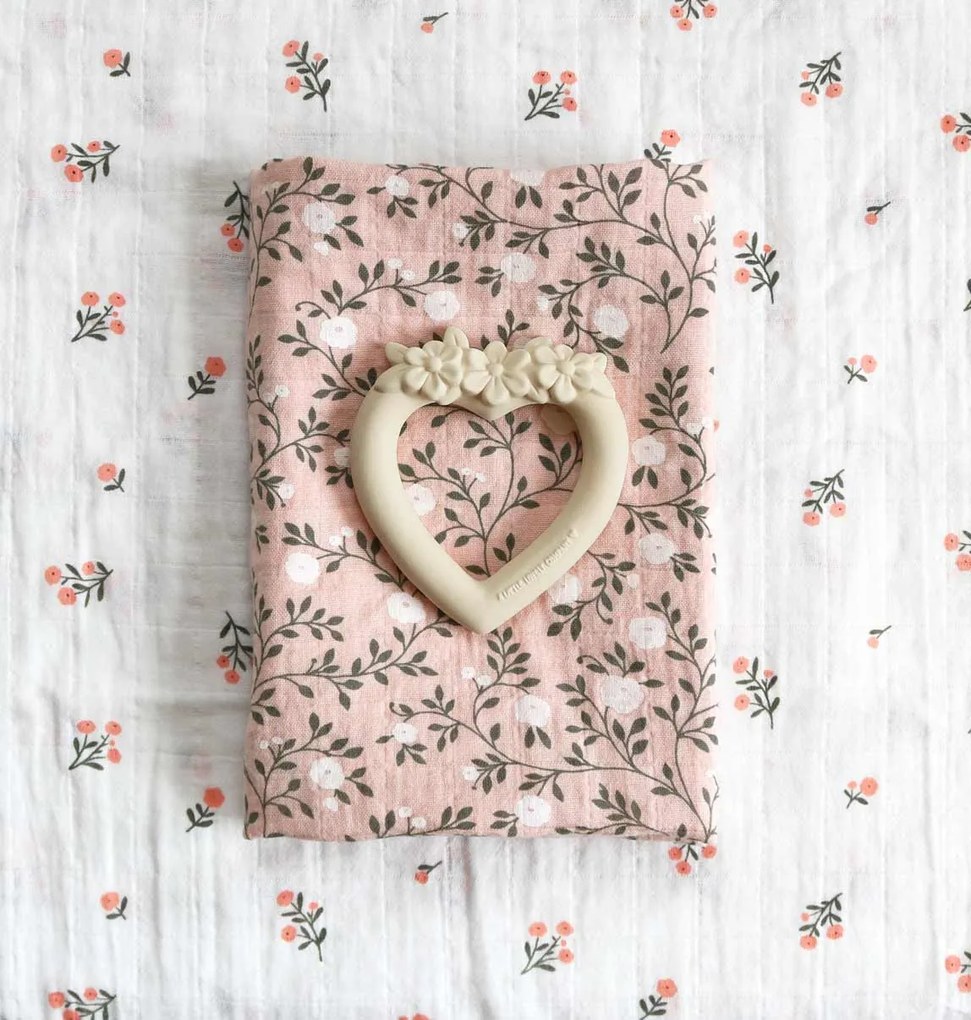 A Little Lovely Company - panni in mussola, blossom - dusty pink - 2 pezzi