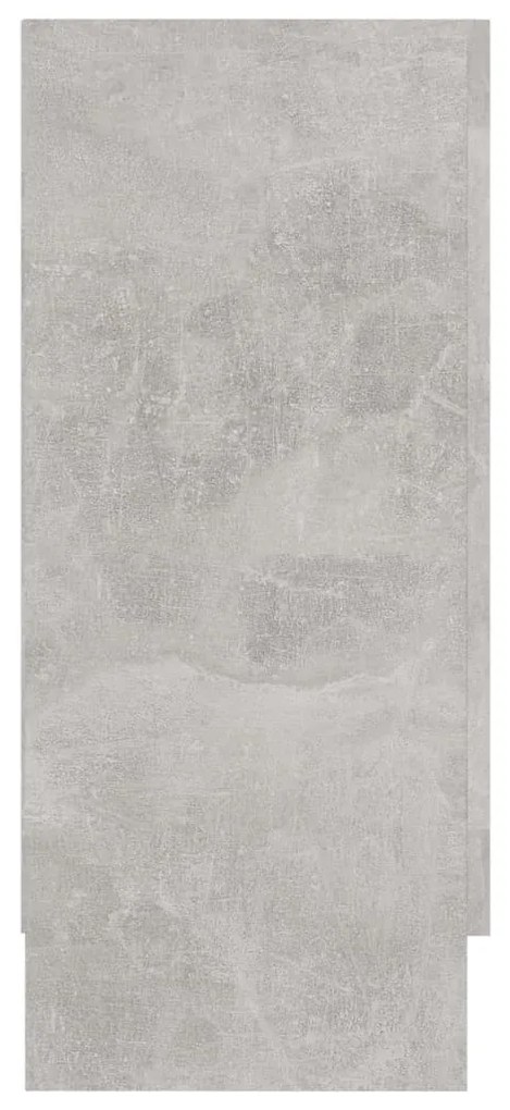 Armadietto Vetrina Grigio Cemento 120x30,5x70 cm Multistrato