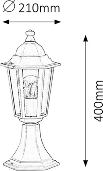 Rabalux 8205 - Lampada da esterno VELENCE 1xE27/60W/230V
