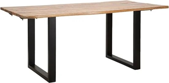 Tavolo Da Pranzo Allungabile 180-280x90x77 In Legno Gambe In Ferro Edge