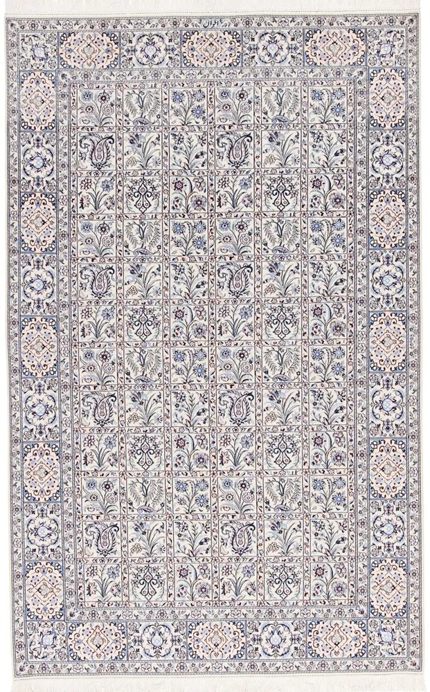 Nain Tappeto persiano 240 x 150 Grigio (Iran) Annodato A Mano