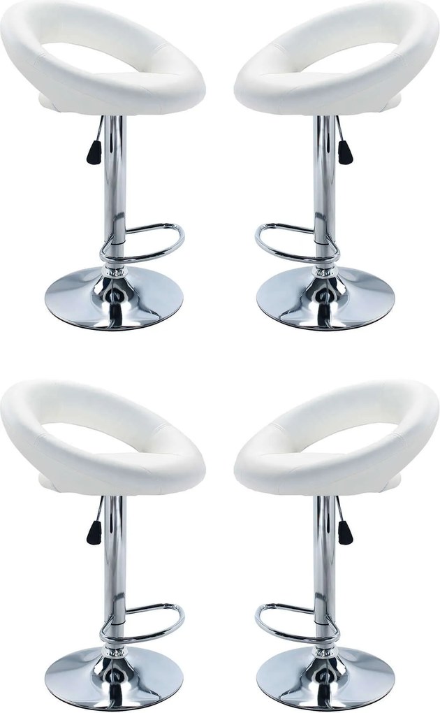 GUSTAVO - sgabello alto in acciaio set da 4