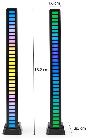 Nedis GALDP110BK - Lampada da tavolo LED RGB ricaricabile LED/250 mAh