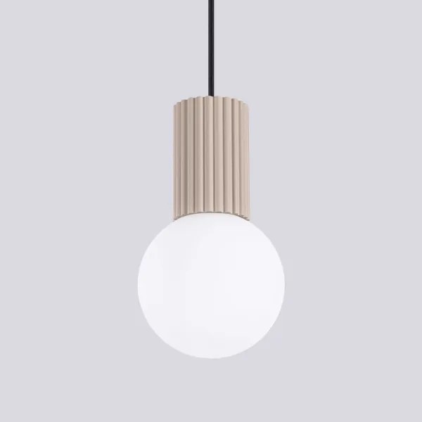 Sollux SL.1744 - Lampadario a sospensione con filo HALO 1xG9/8W/230V diametro 12 cm beige