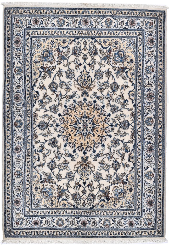 Nain Tappeto 240x170 Beige (Iran) Annodato A Mano