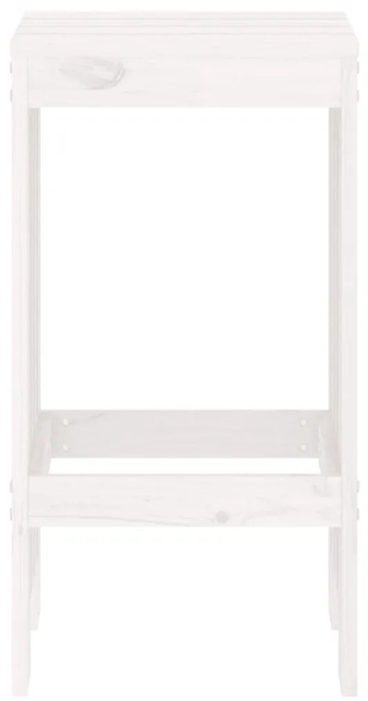 Sgabelli da bar 2 pz bianchi 40x36x75 cm legno massello di pino