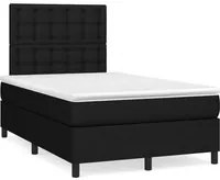 Letto a Molle con Materasso e LED Nero 120x190 cm in Tessuto 3270227