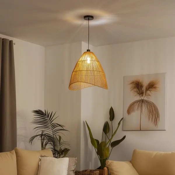 Brilagi - Lampadario LED a cavo CERIA BOHO 1xE27/40W/230V Ø 70 cm marrone