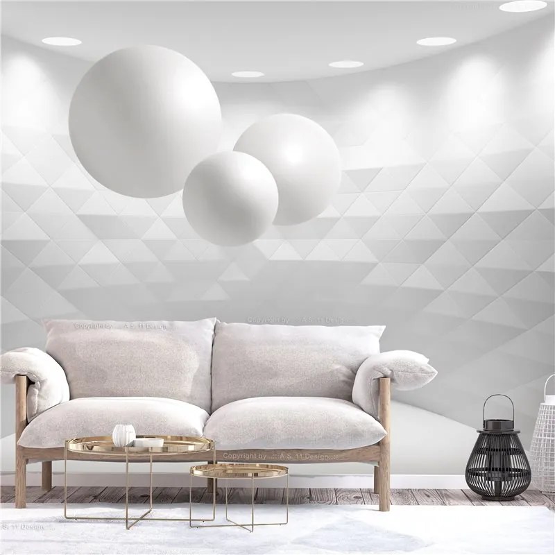 Fotomurale  Geometric Room  Colore bianco e nero, Dimensioni e Misure 100x70