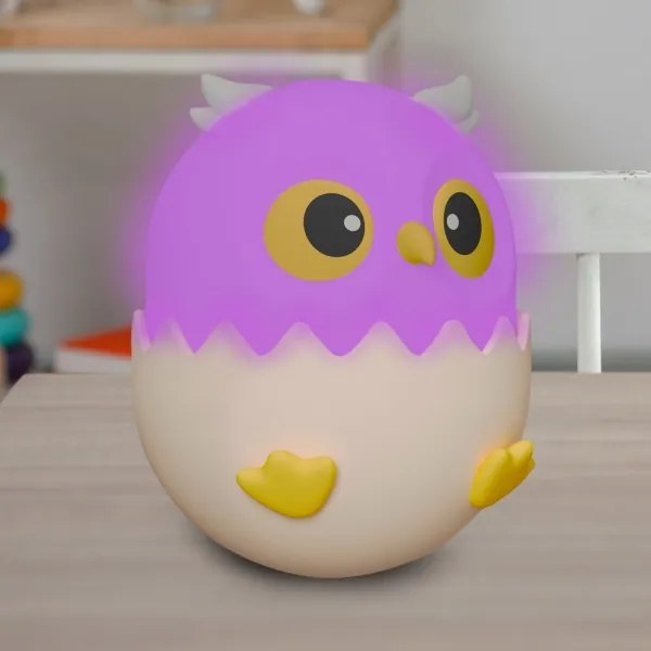 LED RGBW Dimmerabile per bambini touch lampada LED/1W/5V USB 1200 mAh gufo blu