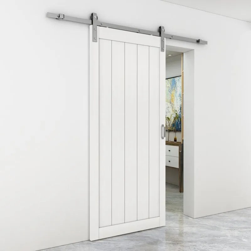 Porta scorrevole Oregon, L 96 x H 215 cm, con binario Country silver