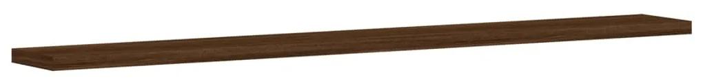 Mensole parete 4pz rovere marrone 80x10x1,5cm legno multistrato