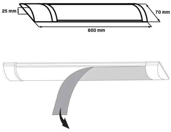 Lampada LED sottopensile LED/18W/230V 4000K 60 cm bianco