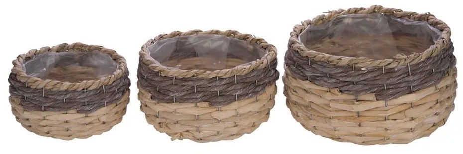 Coprivaso in paglia in set da 3 pezzi ø 30 cm - Ego Dekor