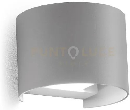 Ges872n- applique in alluminio e vetro colore grigio alluminio led ...