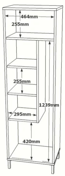 Colonna Bagno Multiuso Con Vano Portascope 50x36x165H Bianco Daisy