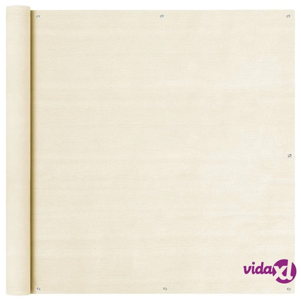 vidaXL Schermo Frangivista per Balcone Crema 120x300 cm in HDPE