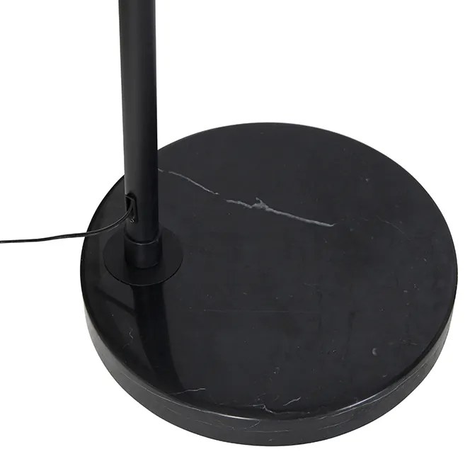 Lampada ad arco moderna nera con bianco regolabile - XXL