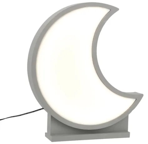 Lampada da tavolo LED per bambini MOON LED/12W/230V grigia
