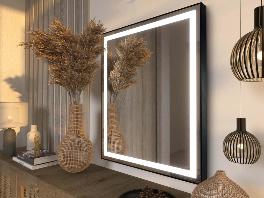 Specchio LED in cornice per bagno M7