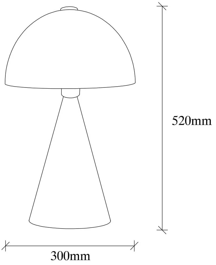 Lampada da tavolo bianca con paralume in metallo (altezza totale 52 cm) Dodo – Opviq lights