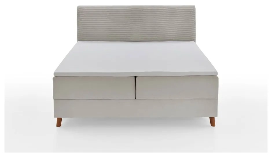 Letto boxspring beige con contenitore 180x200 cm Memphis - Meise Möbel