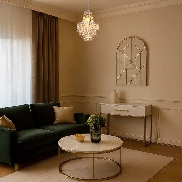 Lampadario su asta GEMMA 1xE27/60W/230V diam. 23 cm