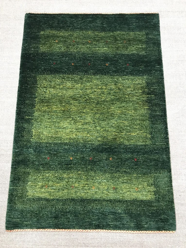 Loribaft Tappeto persiano 100x150 Verde (Iran) Annodato A Mano