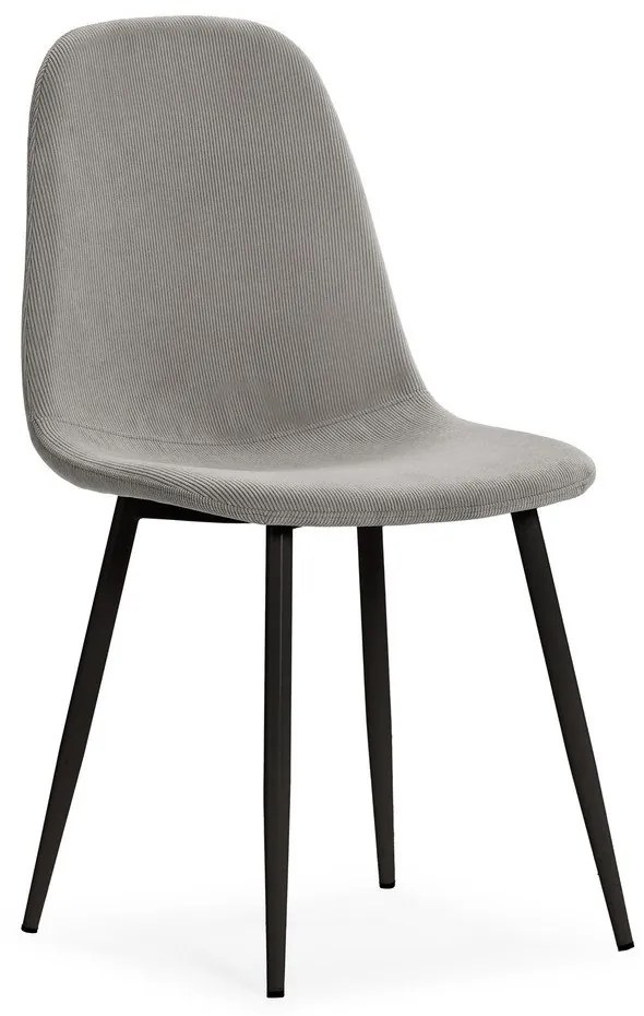 Sedie da pranzo in set grigio chiaro in imbottito 4 pz Minka – Marckeric