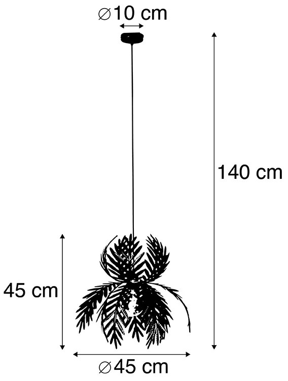 Lampada a sospensione vintage oro - Botanica