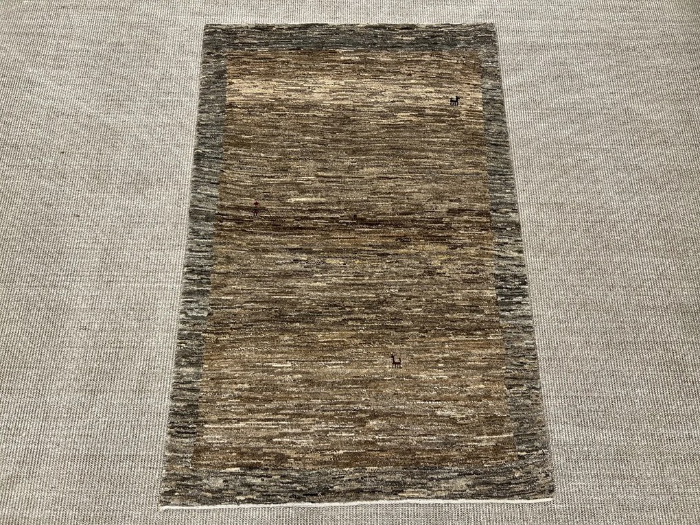 Gabbeh Tappeto persiano 90x140 Grigio (Iran) Annodato A Mano