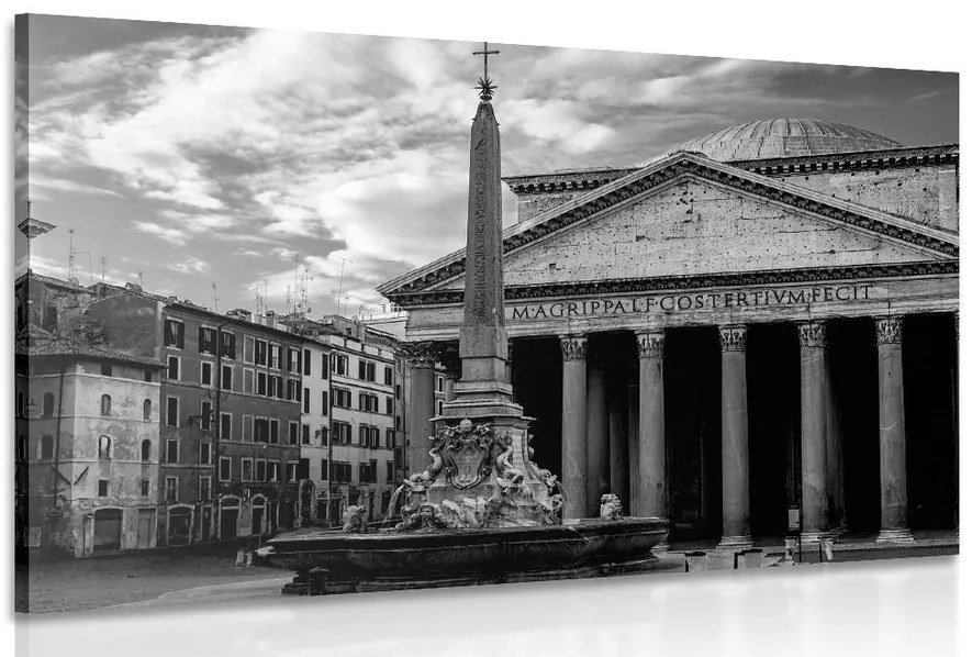 Quadro su tela – Basilica romana in bianco e nero