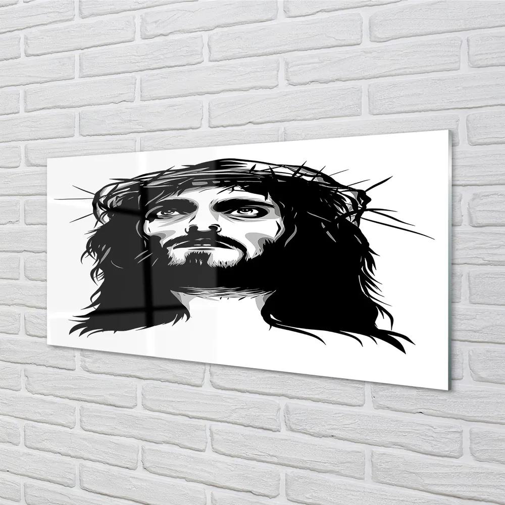 Quadro vetro acrilico Illustrazione di Gesù 100x50 cm